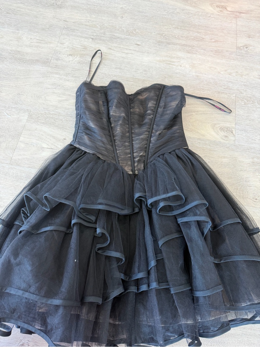 Betsey Johnson Collection Black Corset Tulle Party Dress